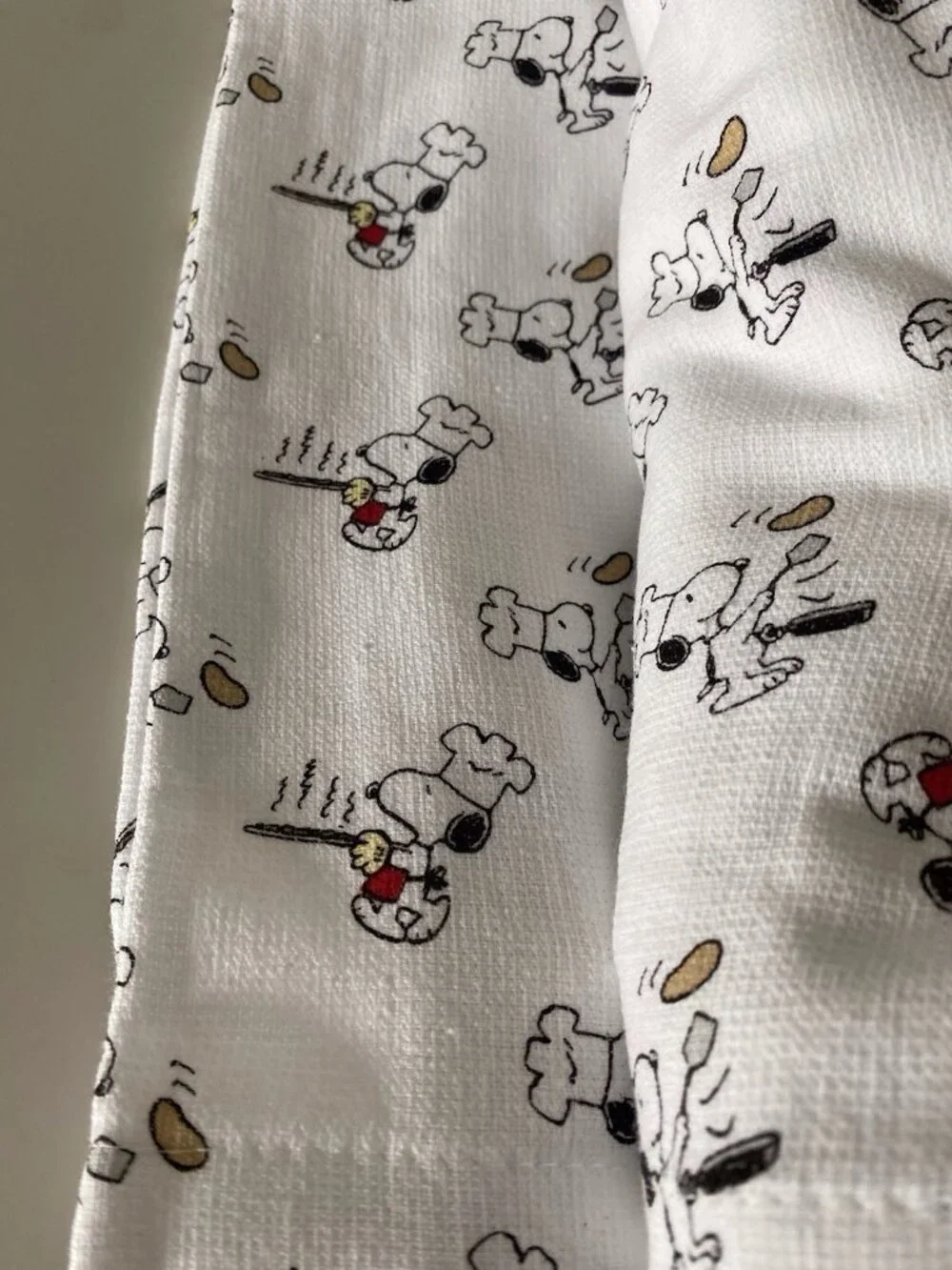 2 Pk Peanuts Snoopy Chef‎ Cooking Cotton Kitchen Towels 18 X 28” NEW